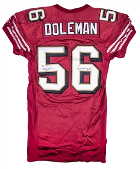 1997 Chris Doleman Game Used & Signed San Francisco 49ers Home Jersey Photo Matched To 11/23/1997 (Beckett)